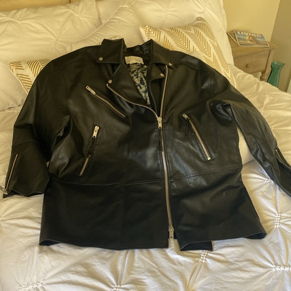 Anthropology Faux Leather Jacket - Picture 4 of 6